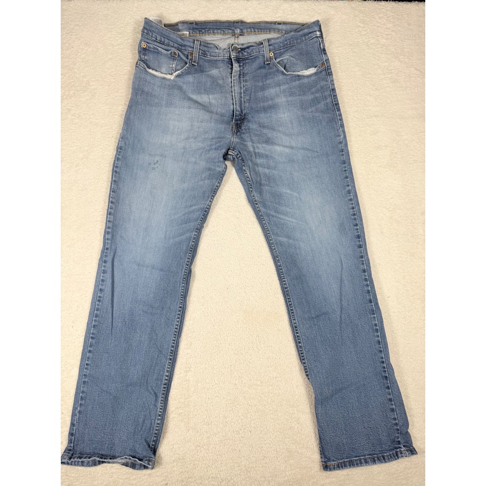 Levis 559 Relaxed Straight Jeans Mens 38x32 Light Wash Blue Good Denim Pants